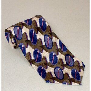 Vintage Henry Schein Dentist Dental Silk Tie Toothbrush Olive Green Blue‎ Pink